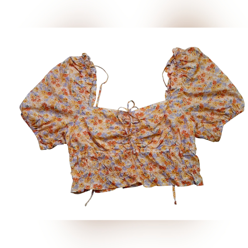 Arizona Jean Company Multicolor Floral Crop Top